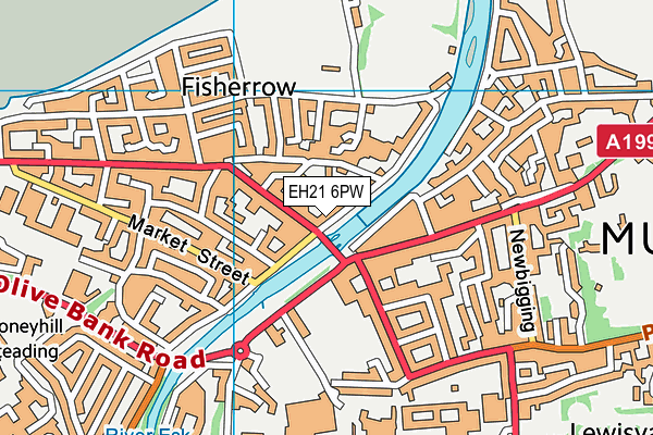 EH21 6PW map - OS VectorMap District (Ordnance Survey) EH21 6PW map - OS VectorMap District (Ordnance Survey)