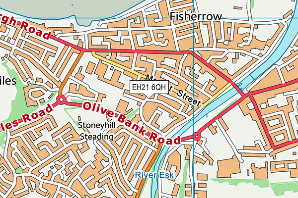 EH21 6QH map - OS VectorMap District (Ordnance Survey) EH21 6QH map - OS VectorMap District (Ordnance Survey)