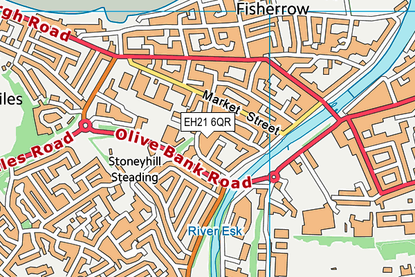 EH21 6QR map - OS VectorMap District (Ordnance Survey) EH21 6QR map - OS VectorMap District (Ordnance Survey)