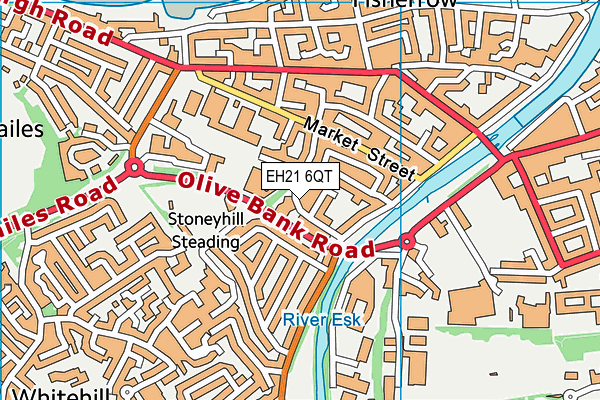 EH21 6QT map - OS VectorMap District (Ordnance Survey) EH21 6QT map - OS VectorMap District (Ordnance Survey)