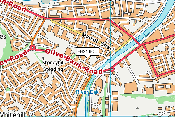 EH21 6QU map - OS VectorMap District (Ordnance Survey) EH21 6QU map - OS VectorMap District (Ordnance Survey)