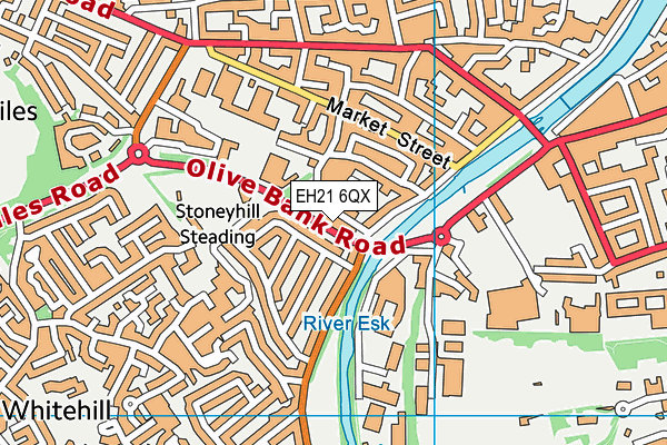 EH21 6QX map - OS VectorMap District (Ordnance Survey) EH21 6QX map - OS VectorMap District (Ordnance Survey)