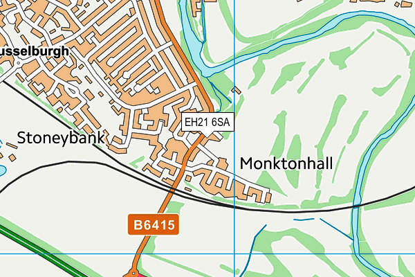 EH21 6SA map - OS VectorMap District (Ordnance Survey) EH21 6SA map - OS VectorMap District (Ordnance Survey)