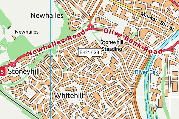 EH21 6SB map - OS VectorMap District (Ordnance Survey) EH21 6SB map - OS VectorMap District (Ordnance Survey)