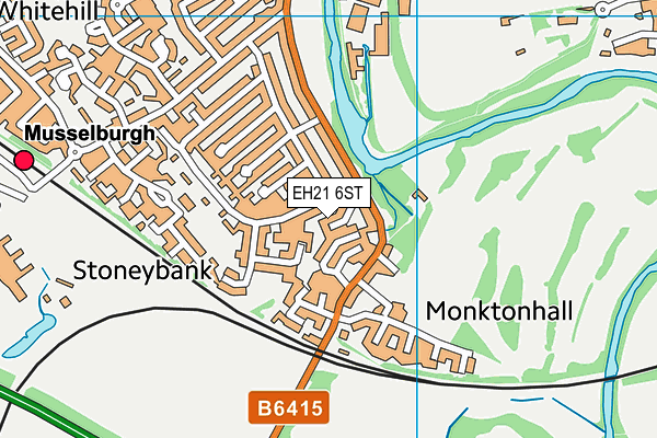 EH21 6ST map - OS VectorMap District (Ordnance Survey) EH21 6ST map - OS VectorMap District (Ordnance Survey)