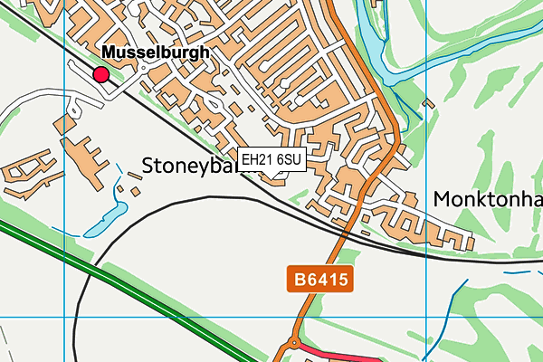 EH21 6SU map - OS VectorMap District (Ordnance Survey) EH21 6SU map - OS VectorMap District (Ordnance Survey)