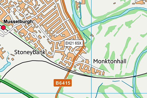 EH21 6SX map - OS VectorMap District (Ordnance Survey) EH21 6SX map - OS VectorMap District (Ordnance Survey)