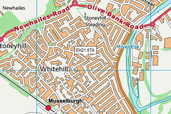 EH21 6TA map - OS VectorMap District (Ordnance Survey) EH21 6TA map - OS VectorMap District (Ordnance Survey)