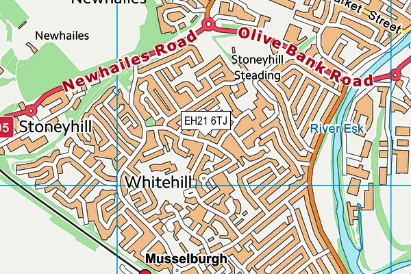 EH21 6TJ map - OS VectorMap District (Ordnance Survey) EH21 6TJ map - OS VectorMap District (Ordnance Survey)