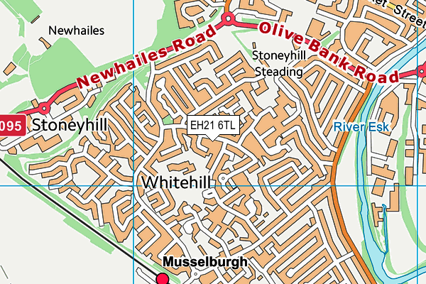 EH21 6TL map - OS VectorMap District (Ordnance Survey) EH21 6TL map - OS VectorMap District (Ordnance Survey)