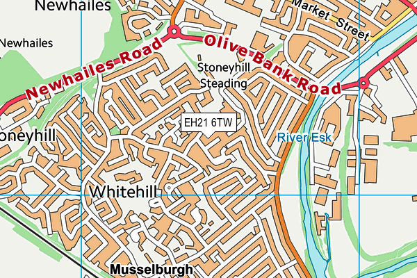EH21 6TW map - OS VectorMap District (Ordnance Survey) EH21 6TW map - OS VectorMap District (Ordnance Survey)