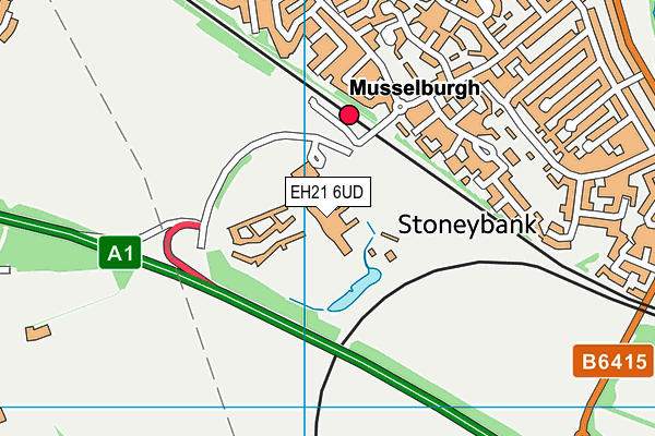 EH21 6UD map - OS VectorMap District (Ordnance Survey) EH21 6UD map - OS VectorMap District (Ordnance Survey)
