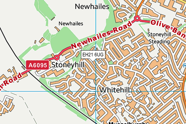 EH21 6UG map - OS VectorMap District (Ordnance Survey) EH21 6UG map - OS VectorMap District (Ordnance Survey)