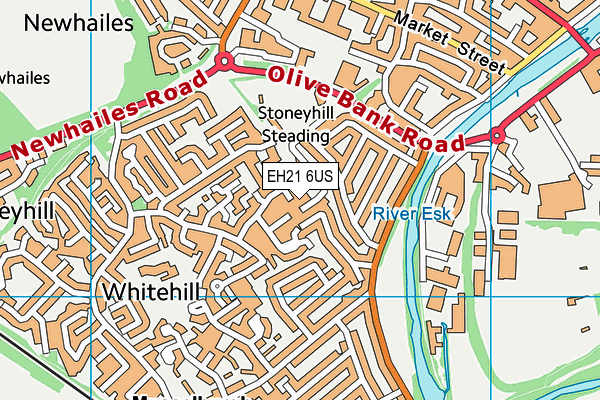 EH21 6US map - OS VectorMap District (Ordnance Survey) EH21 6US map - OS VectorMap District (Ordnance Survey)