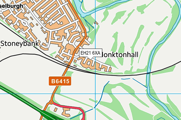 EH21 6XA map - OS VectorMap District (Ordnance Survey) EH21 6XA map - OS VectorMap District (Ordnance Survey)