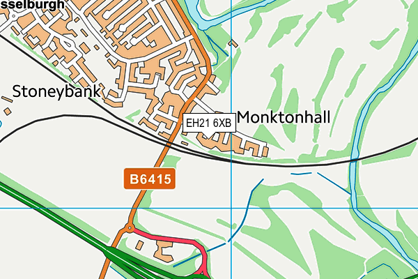 EH21 6XB map - OS VectorMap District (Ordnance Survey) EH21 6XB map - OS VectorMap District (Ordnance Survey)