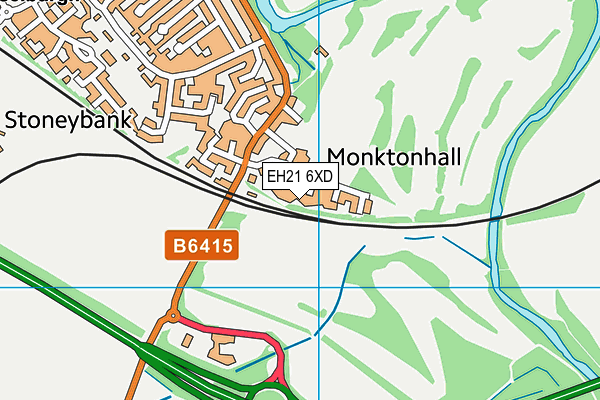 EH21 6XD map - OS VectorMap District (Ordnance Survey) EH21 6XD map - OS VectorMap District (Ordnance Survey)