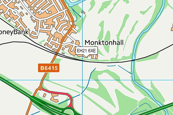 EH21 6XE map - OS VectorMap District (Ordnance Survey) EH21 6XE map - OS VectorMap District (Ordnance Survey)