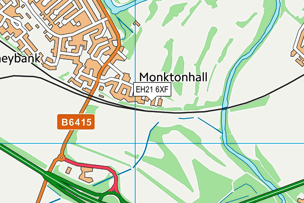 EH21 6XF map - OS VectorMap District (Ordnance Survey) EH21 6XF map - OS VectorMap District (Ordnance Survey)