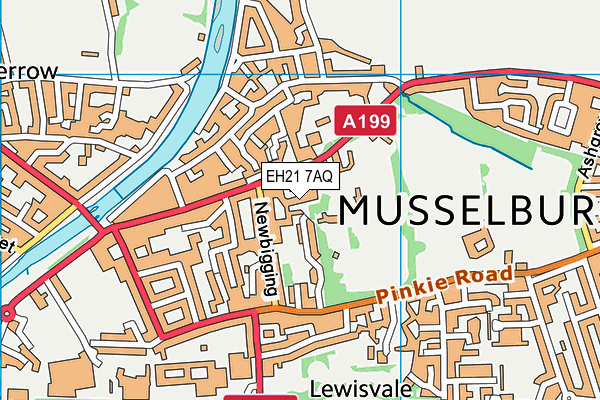 EH21 7AQ map - OS VectorMap District (Ordnance Survey) EH21 7AQ map - OS VectorMap District (Ordnance Survey)