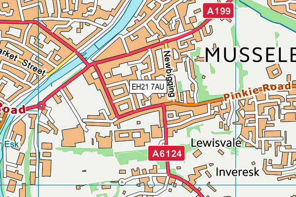 EH21 7AU map - OS VectorMap District (Ordnance Survey) EH21 7AU map - OS VectorMap District (Ordnance Survey)