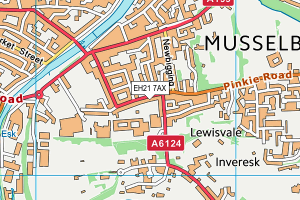 EH21 7AX map - OS VectorMap District (Ordnance Survey) EH21 7AX map - OS VectorMap District (Ordnance Survey)