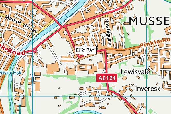 EH21 7AY map - OS VectorMap District (Ordnance Survey) EH21 7AY map - OS VectorMap District (Ordnance Survey)