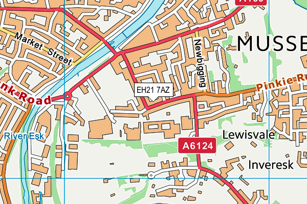 EH21 7AZ map - OS VectorMap District (Ordnance Survey) EH21 7AZ map - OS VectorMap District (Ordnance Survey)