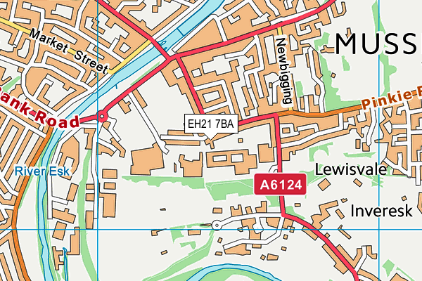 EH21 7BA map - OS VectorMap District (Ordnance Survey) EH21 7BA map - OS VectorMap District (Ordnance Survey)