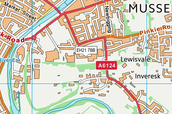 EH21 7BB map - OS VectorMap District (Ordnance Survey) EH21 7BB map - OS VectorMap District (Ordnance Survey)