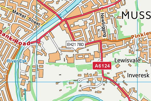 EH21 7BD map - OS VectorMap District (Ordnance Survey) EH21 7BD map - OS VectorMap District (Ordnance Survey)