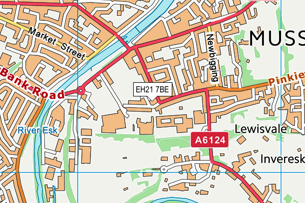 EH21 7BE map - OS VectorMap District (Ordnance Survey) EH21 7BE map - OS VectorMap District (Ordnance Survey)