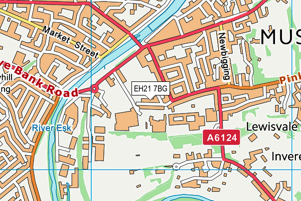 EH21 7BG map - OS VectorMap District (Ordnance Survey) EH21 7BG map - OS VectorMap District (Ordnance Survey)