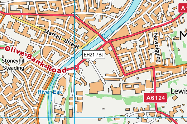 EH21 7BJ map - OS VectorMap District (Ordnance Survey) EH21 7BJ map - OS VectorMap District (Ordnance Survey)