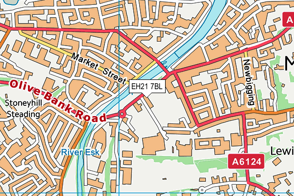 EH21 7BL map - OS VectorMap District (Ordnance Survey) EH21 7BL map - OS VectorMap District (Ordnance Survey)