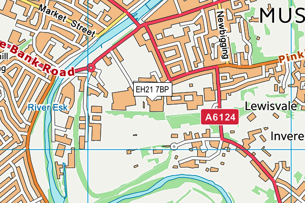 EH21 7BP map - OS VectorMap District (Ordnance Survey) EH21 7BP map - OS VectorMap District (Ordnance Survey)