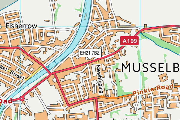 EH21 7BZ map - OS VectorMap District (Ordnance Survey) EH21 7BZ map - OS VectorMap District (Ordnance Survey)