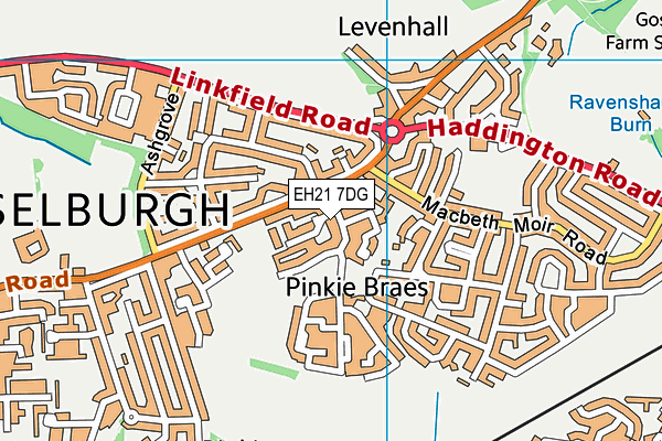 EH21 7DG map - OS VectorMap District (Ordnance Survey) EH21 7DG map - OS VectorMap District (Ordnance Survey)