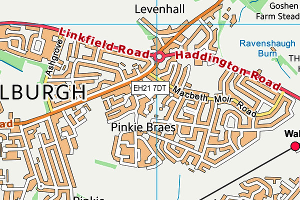 EH21 7DT map - OS VectorMap District (Ordnance Survey) EH21 7DT map - OS VectorMap District (Ordnance Survey)