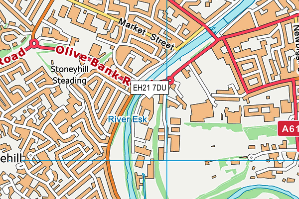 EH21 7DU map - OS VectorMap District (Ordnance Survey)