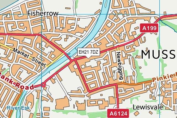 EH21 7DZ map - OS VectorMap District (Ordnance Survey) EH21 7DZ map - OS VectorMap District (Ordnance Survey)