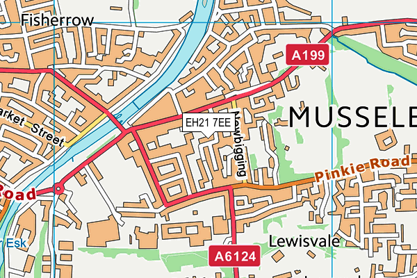 EH21 7EE map - OS VectorMap District (Ordnance Survey)
