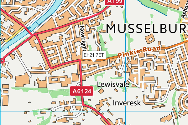 EH21 7ET map - OS VectorMap District (Ordnance Survey) EH21 7ET map - OS VectorMap District (Ordnance Survey)