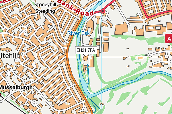 EH21 7FA map - OS VectorMap District (Ordnance Survey) EH21 7FA map - OS VectorMap District (Ordnance Survey)