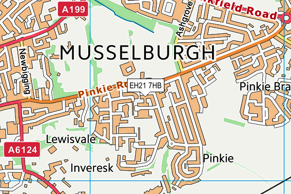 EH21 7HB map - OS VectorMap District (Ordnance Survey) EH21 7HB map - OS VectorMap District (Ordnance Survey)