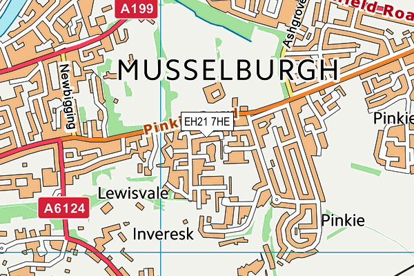 EH21 7HE map - OS VectorMap District (Ordnance Survey) EH21 7HE map - OS VectorMap District (Ordnance Survey)