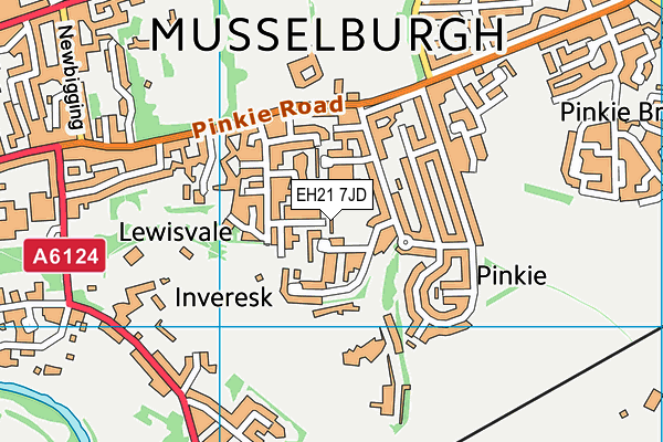 EH21 7JD map - OS VectorMap District (Ordnance Survey) EH21 7JD map - OS VectorMap District (Ordnance Survey)