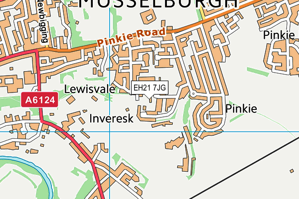 EH21 7JG map - OS VectorMap District (Ordnance Survey) EH21 7JG map - OS VectorMap District (Ordnance Survey)