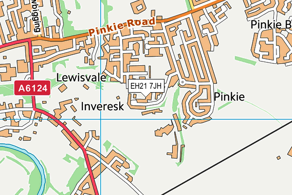 EH21 7JH map - OS VectorMap District (Ordnance Survey) EH21 7JH map - OS VectorMap District (Ordnance Survey)