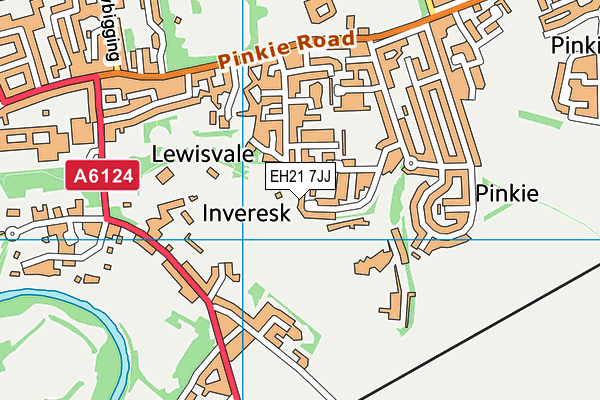 EH21 7JJ map - OS VectorMap District (Ordnance Survey) EH21 7JJ map - OS VectorMap District (Ordnance Survey)